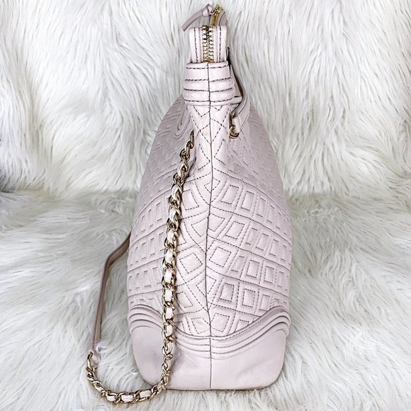 Tory Burch Fleming Quilted Leather Tote in Bedrock - Picture 5 of 15